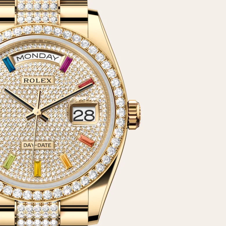 Rolex Day-Date in 18 kt yellow gold, M128348RBR-0031 - Heller Jewelers