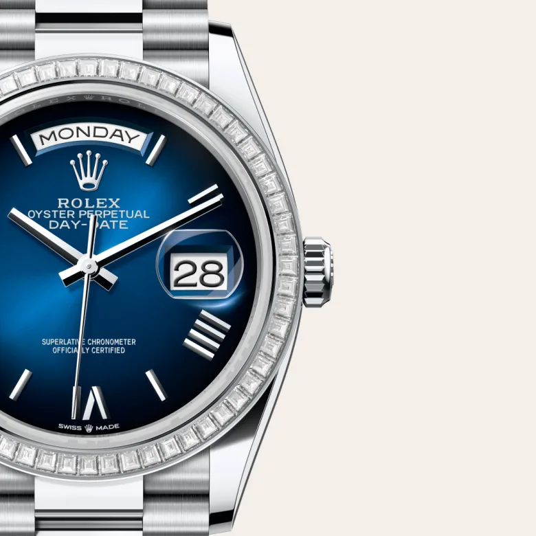 Rolex Day-Date in Platinum, M128396TBR-0021 - Heller Jewelers