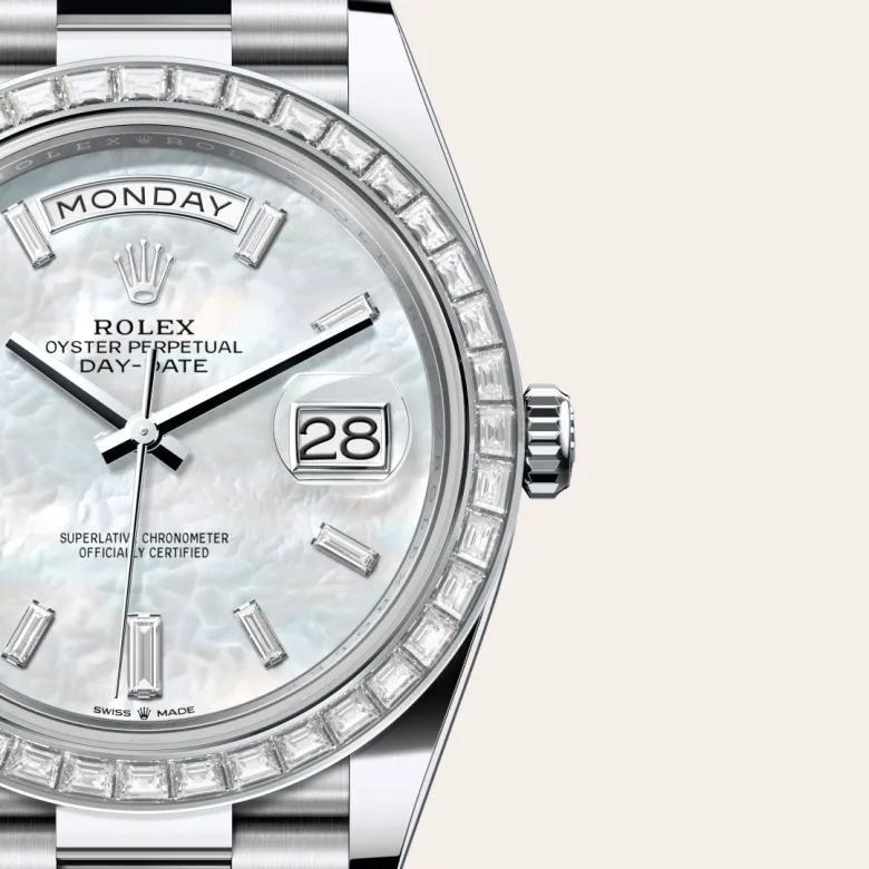 Rolex Day-Date in Platinum, M228396TBR-0043 - Heller Jewelers