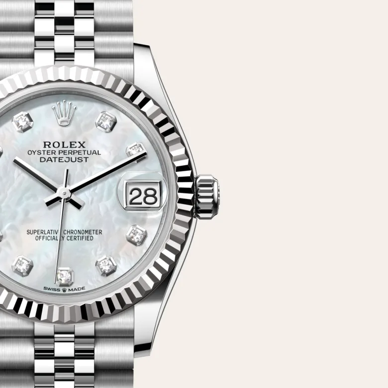 Rolex Datejust in White Rolesor - combination of Oystersteel and white gold, M278274-0006 - Joseph-Anthony