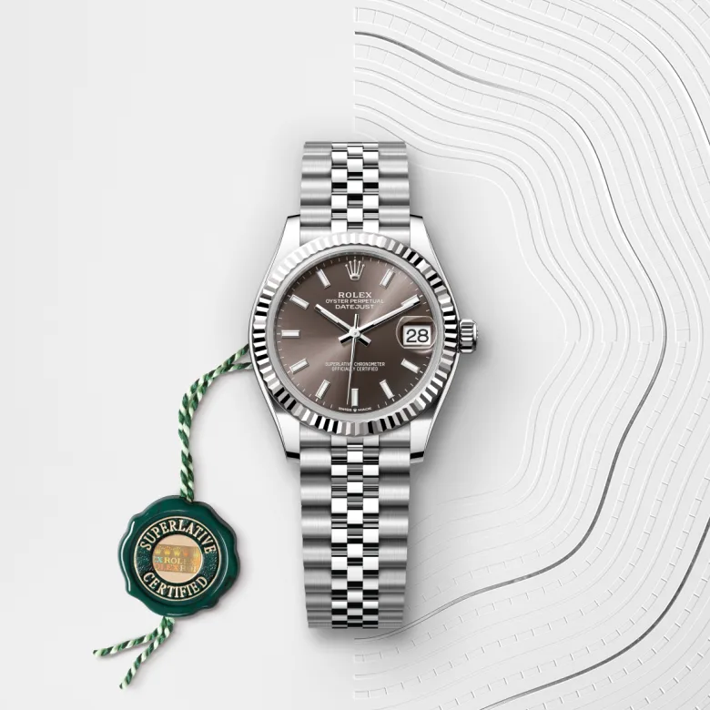Rolex Datejust in White Rolesor - combination of Oystersteel and white gold, M278274-0016 - Rolex Boutique San Jose