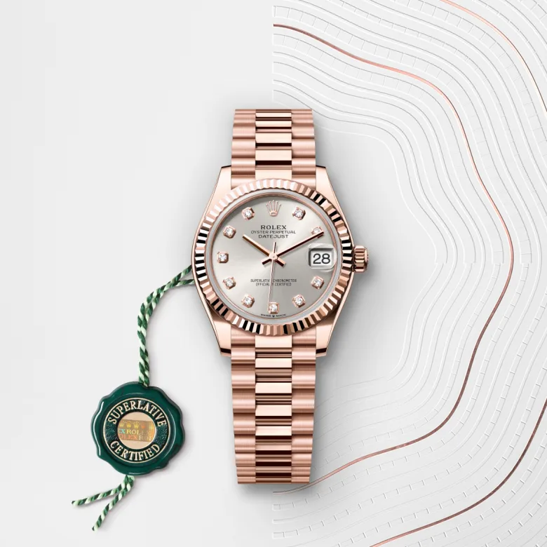 Rolex Datejust in 18 kt Everose gold, M278275-0039 - Rolex Boutique San Jose