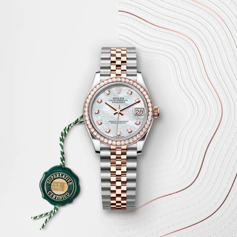 Rolex Datejust in Everose Rolesor - combination of Oystersteel and Everose gold, M278381RBR-0026 - Rolex Boutique San Jose