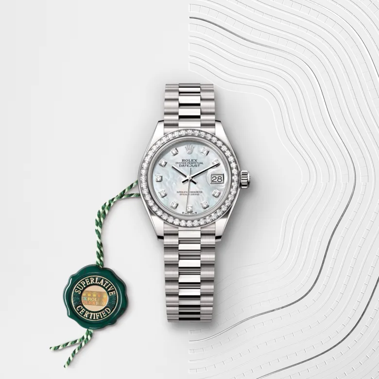Rolex Lady-Datejust in 18 ct white gold, M279139RBR-0008 - Rolex Boutique San Jose