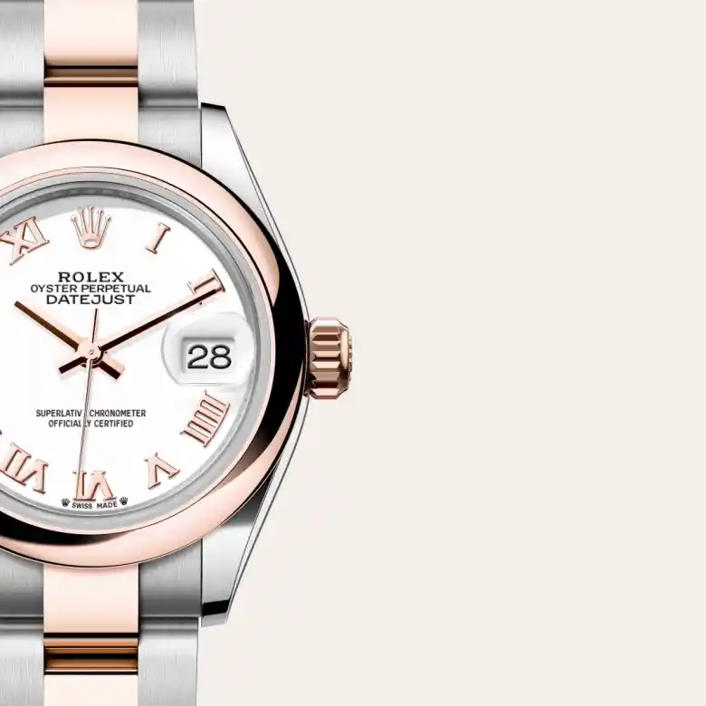 Rolex Lady-Datejust in Everose Rolesor - combination of Oystersteel and Everose gold, M279161-0022 - Heller Jewelers
