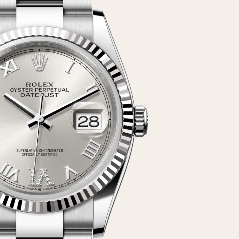 Rolex Datejust in White Rolesor - combination of Oystersteel and white gold, M126234-0030 - Rolex Boutique San Jose