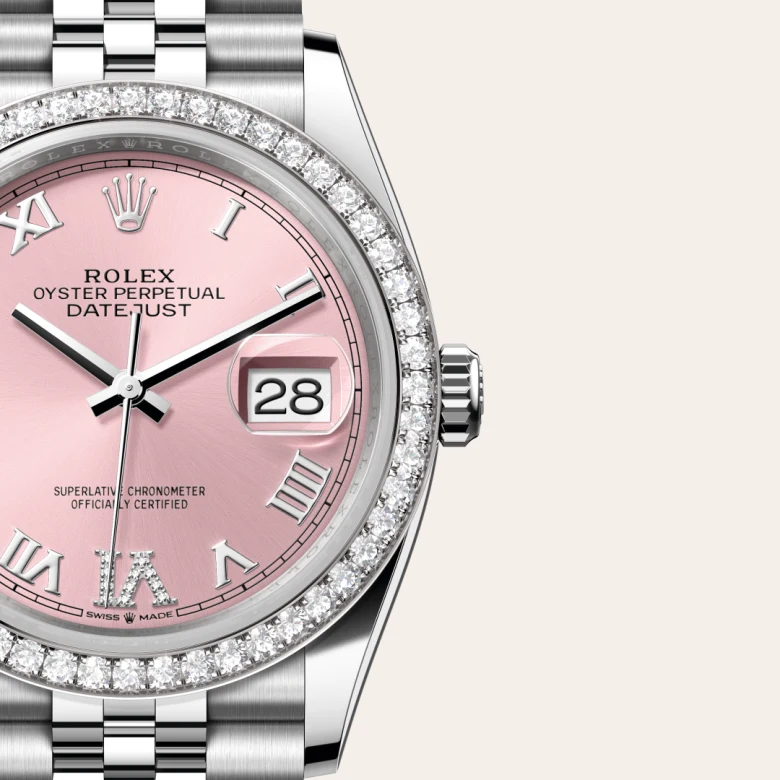 Rolex Datejust in White Rolesor - combination of Oystersteel and white gold, M126284RBR-0023 - Rolex Boutique San Jose