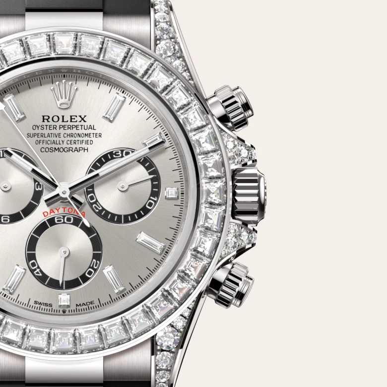 Rolex Cosmograph Daytona in 18 ct white gold with lugs set with diamonds, M126539TBR-0002 - Build