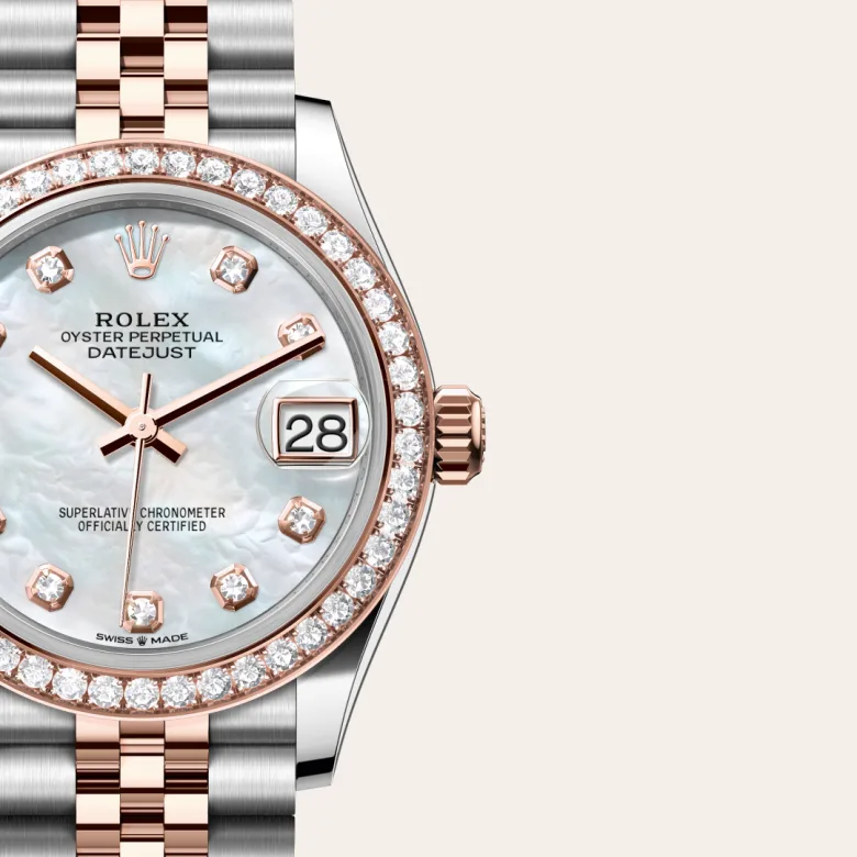 Rolex Datejust in Everose Rolesor - combination of Oystersteel and Everose gold, M278381RBR-0026 - Rolex Boutique San Jose