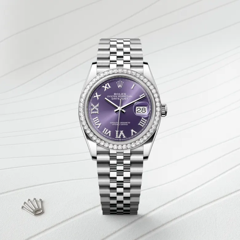 Rolex Datejust in White Rolesor - combination of Oystersteel and white gold, M126284RBR-0013 - GemOro