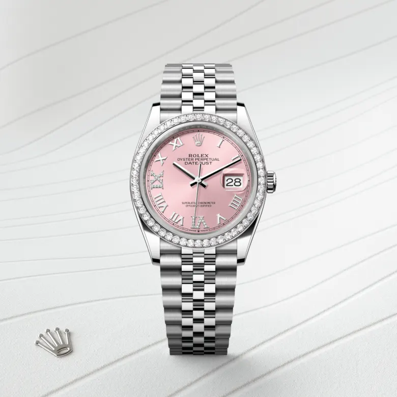 Rolex Datejust in White Rolesor - combination of Oystersteel and white gold, M126284RBR-0023 - Rolex Boutique San Jose