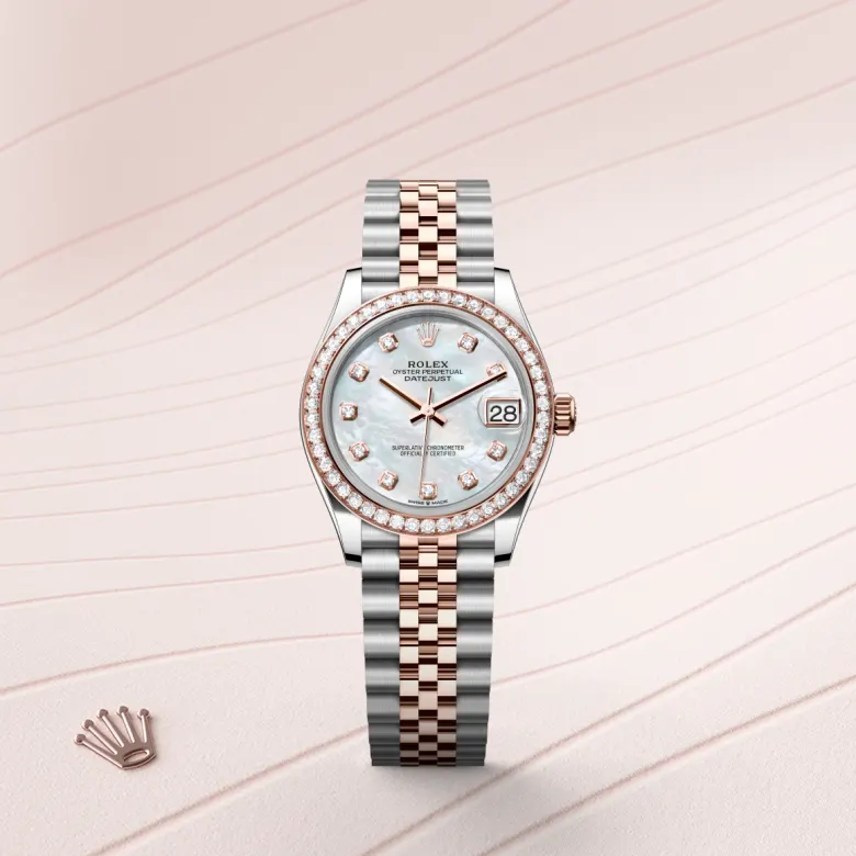Rolex Datejust in Everose Rolesor - combination of Oystersteel and Everose gold, M278381RBR-0026 - Rolex Boutique San Jose