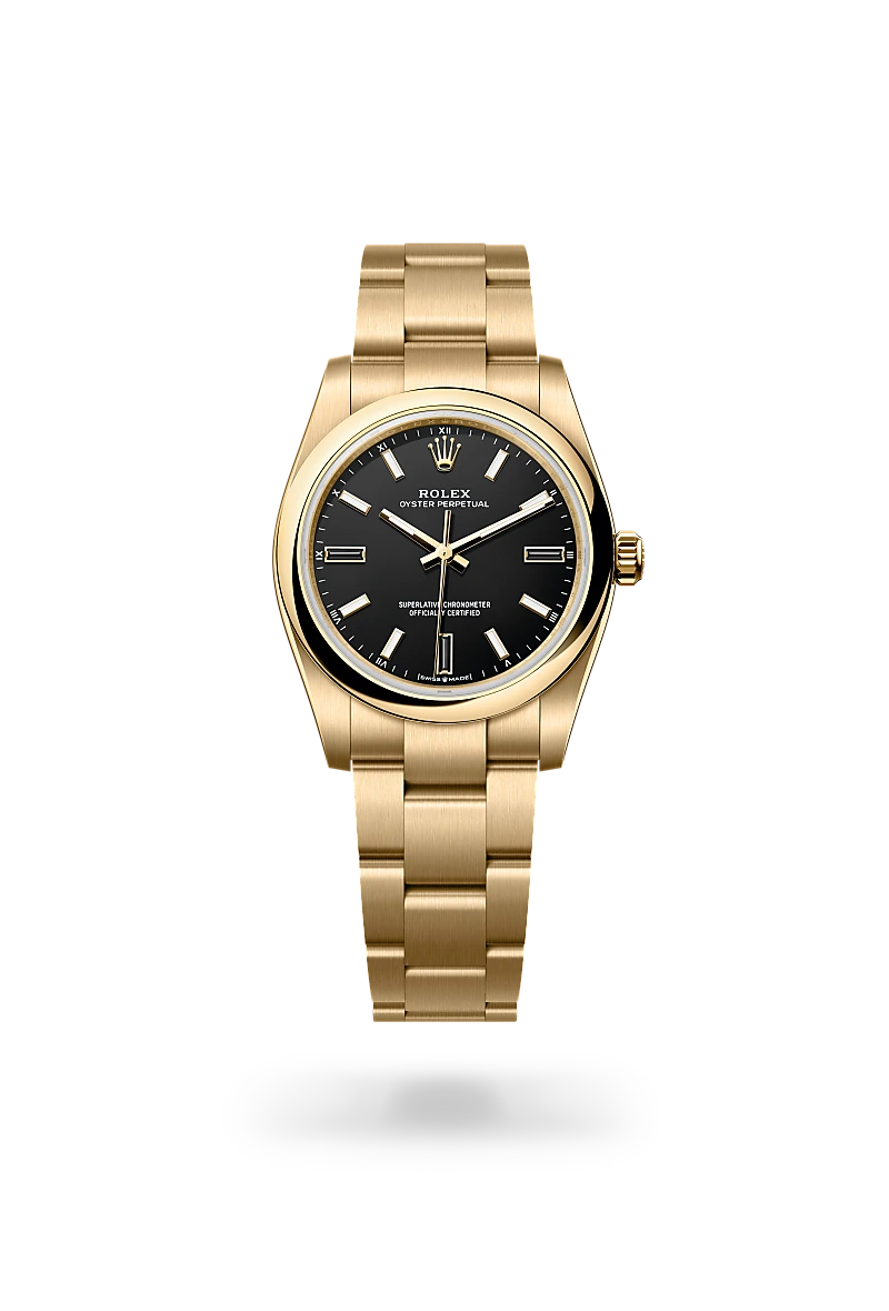 Rolex Oyster Perpetual in 18 ct yellow gold, M124208-0001 - GemOro