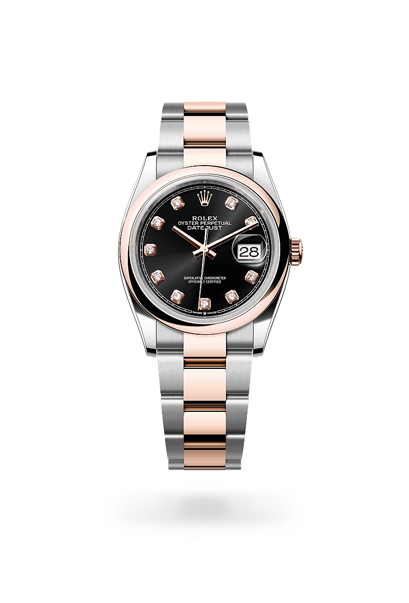Rolex Datejust in Everose Rolesor - combination of Oystersteel and Everose gold, M126201-0020 - Heller Jewelers