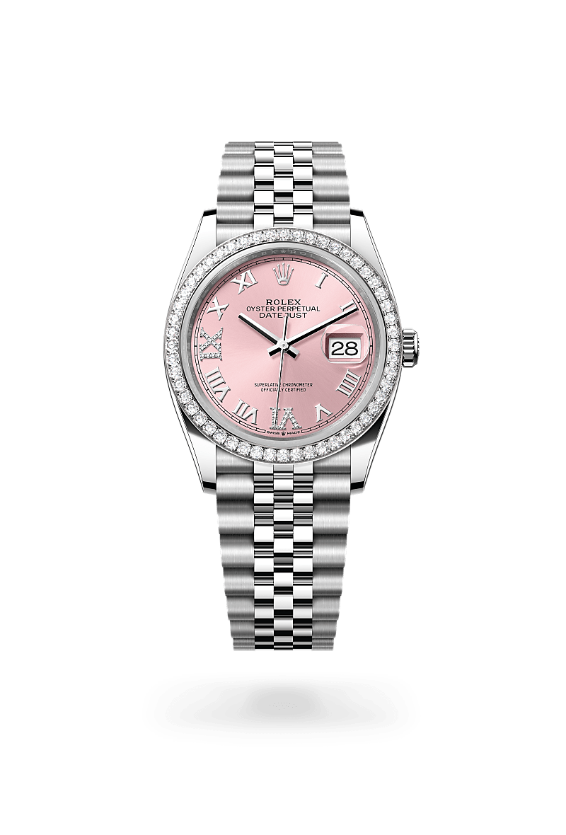 Rolex Datejust in White Rolesor - combination of Oystersteel and white gold, M126284RBR-0023 - Rolex Boutique San Jose