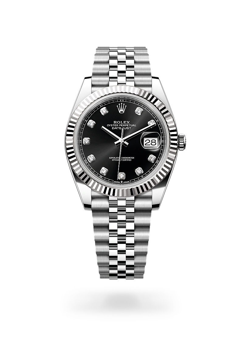 Rolex Datejust in White Rolesor - combination of Oystersteel and white gold, M126334-0012 - Rolex Boutique San Jose