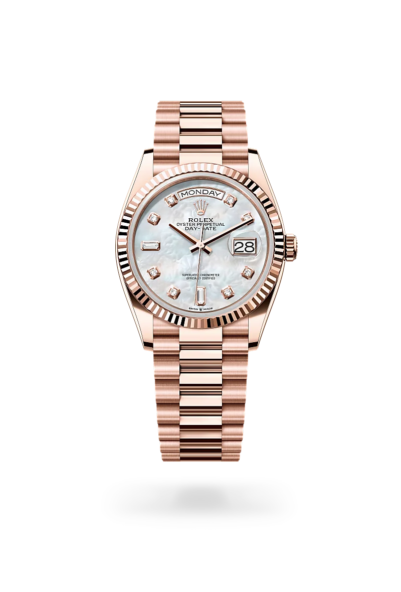 Rolex Day-Date in 18 kt Everose gold, M128235-0029 - Heller Jewelers