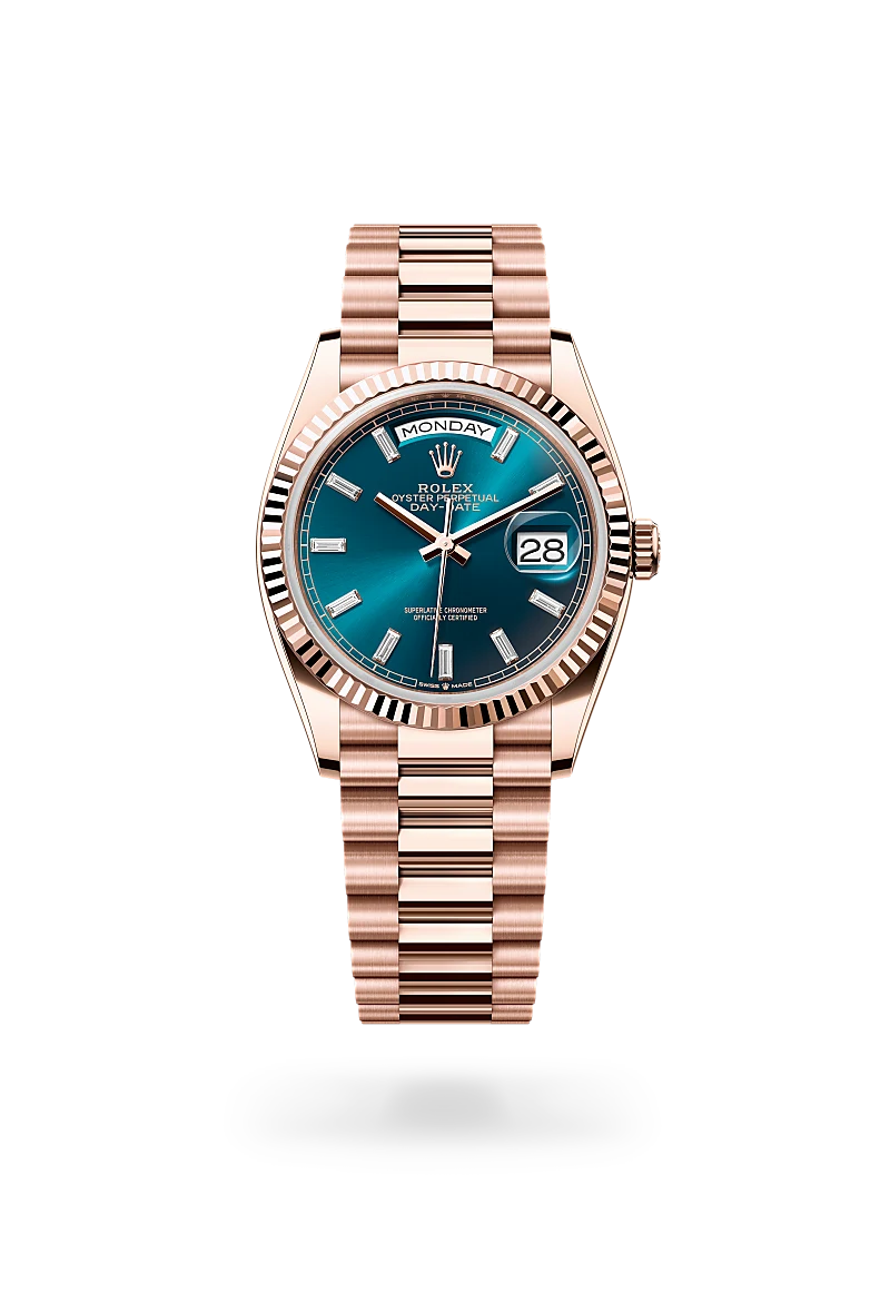 Rolex Day-Date in 18 ct Everose gold, M128235-0085 - Joseph-Anthony