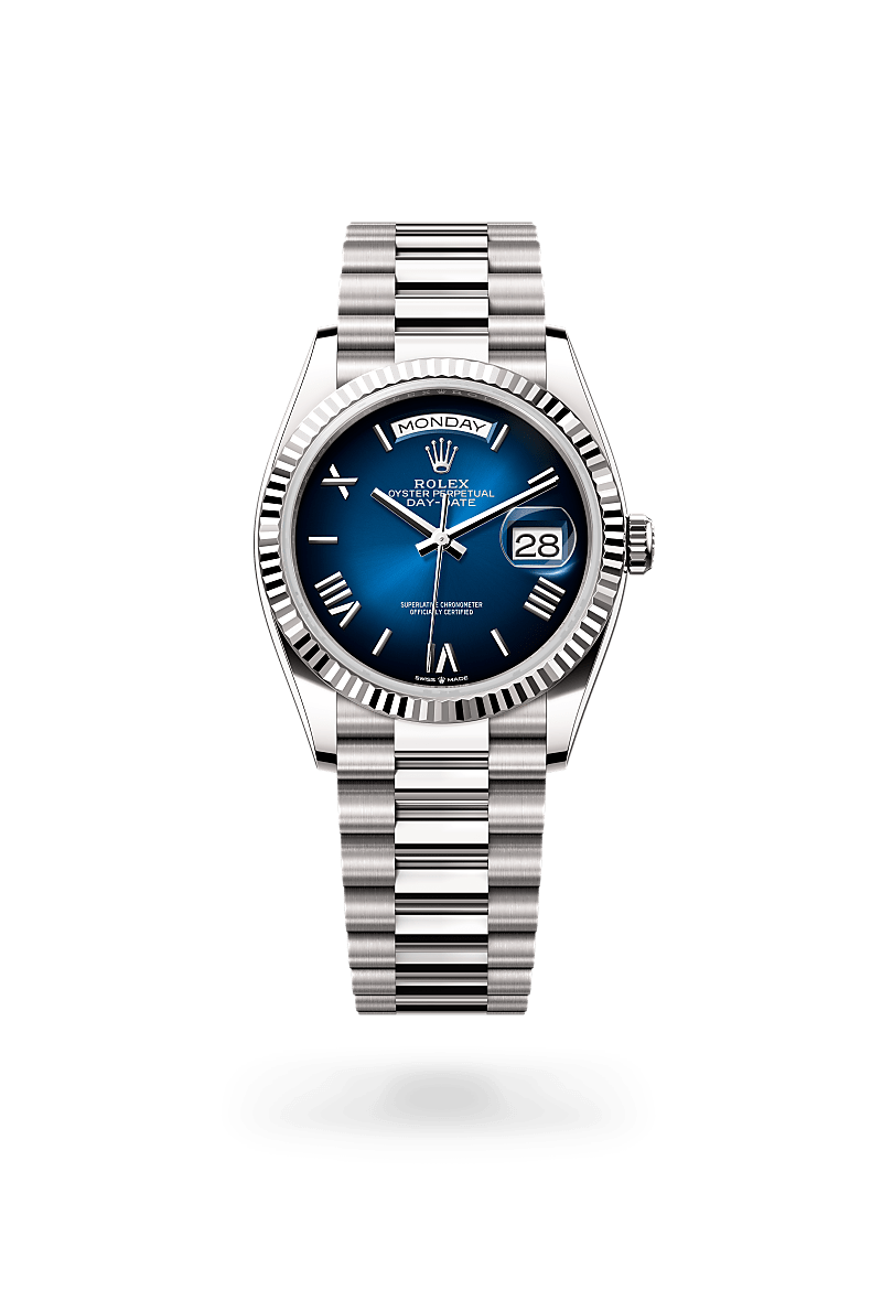 Rolex Day-Date in 18 ct white gold, M128239-0063 - J. Vair Jewellers