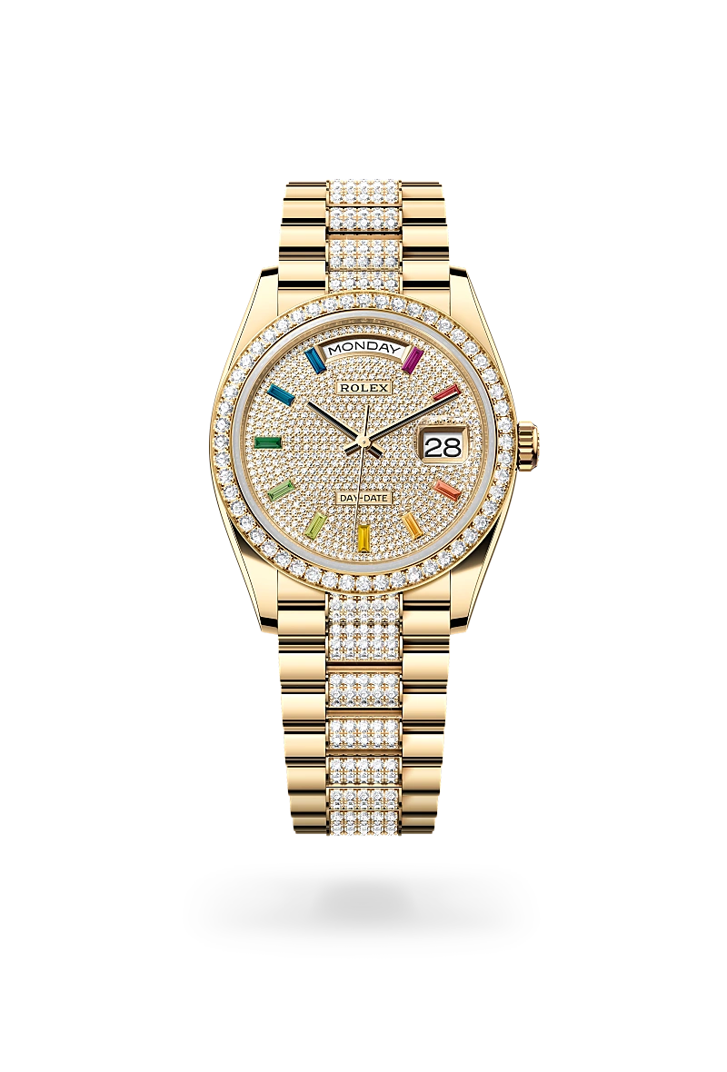 Rolex Day-Date in 18 kt yellow gold, M128348RBR-0031 - Heller Jewelers
