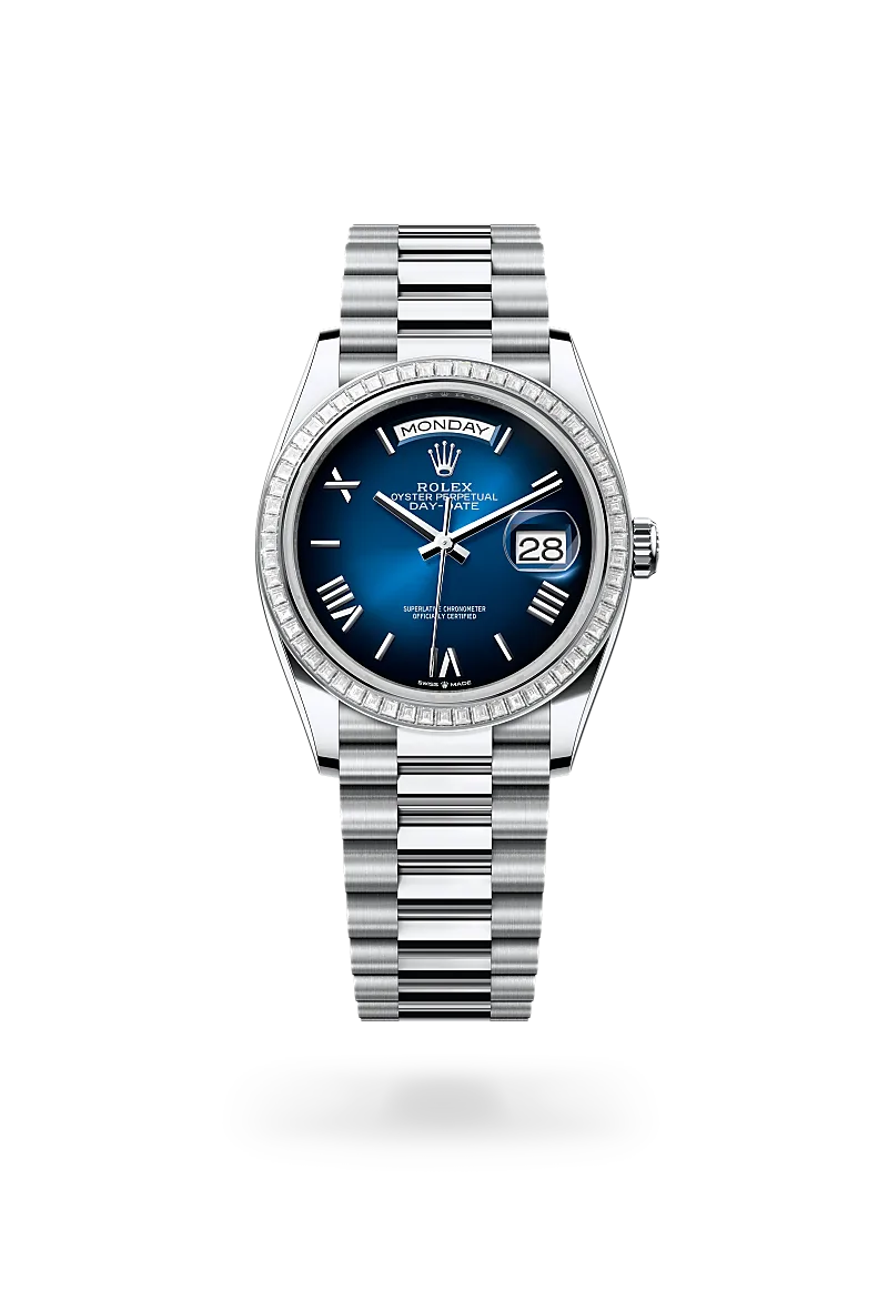 Rolex Day-Date in Platinum, M128396TBR-0021 - Heller Jewelers