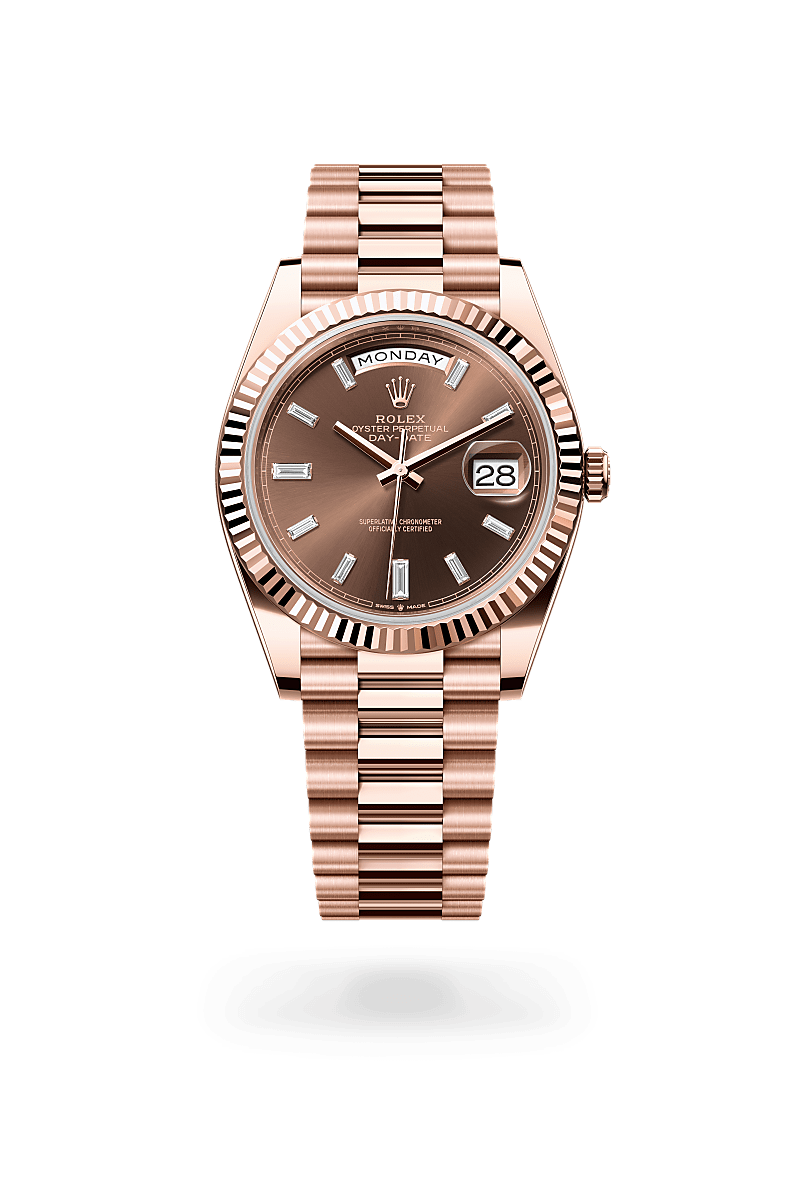 Rolex Day-Date in 18 ct Everose gold, M228235-0003 - J. Vair Jewellers