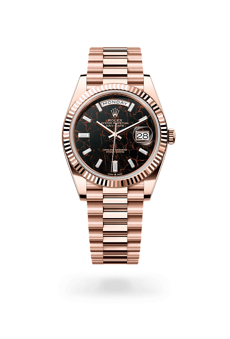 Rolex Day-Date in 18 ct Everose gold, M228235-0045 - J. Vair Jewellers