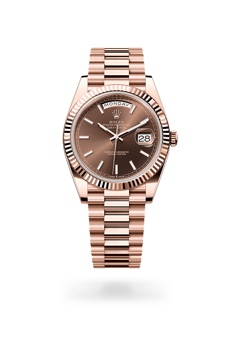 Rolex Day-Date in 18 ct Everose gold, M228235-0053 - J. Vair Jewellers