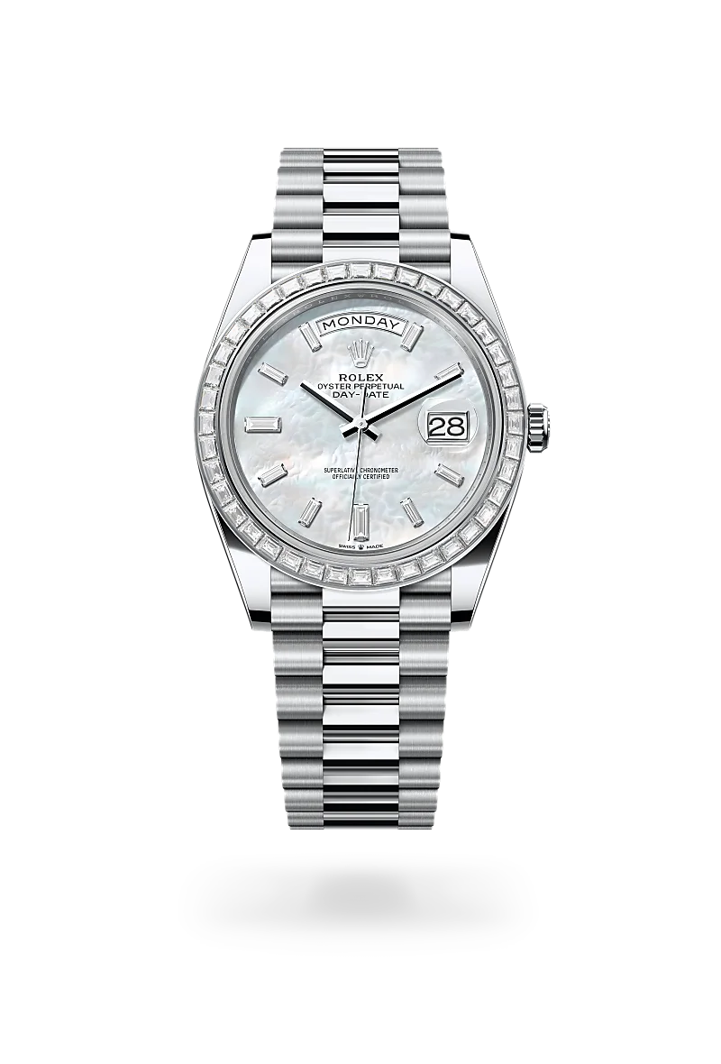 Rolex Day-Date in Platinum, M228396TBR-0043 - Heller Jewelers
