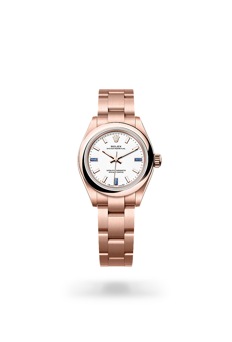 Rolex Oyster Perpetual in 18 kt Everose gold, M276205-0002 - Heller Jewelers