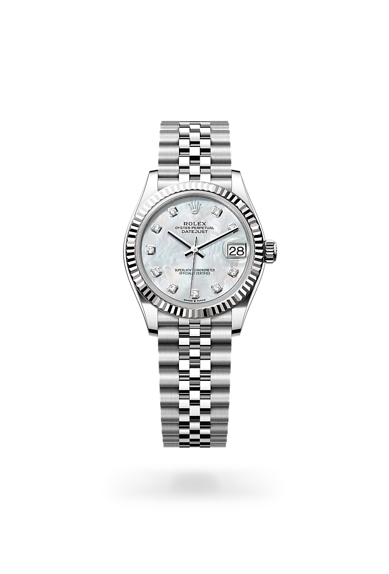 Rolex Datejust in White Rolesor - combination of Oystersteel and white gold, M278274-0006 - Joseph-Anthony