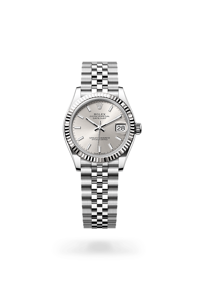 Rolex Datejust in White Rolesor - combination of Oystersteel and white gold, M278274-0012 - J. Vair Jewellers