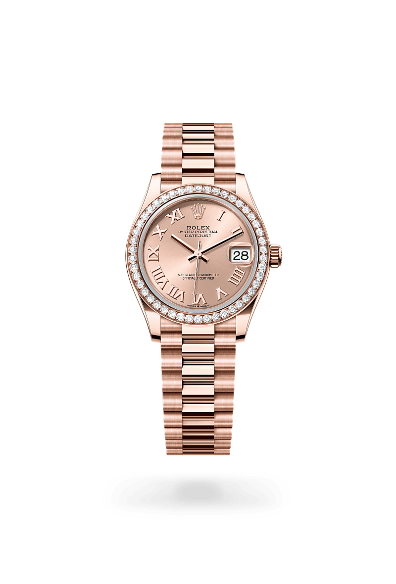 Rolex Datejust in 18 ct Everose gold, M278285RBR-0029 - J. Vair Jewellers