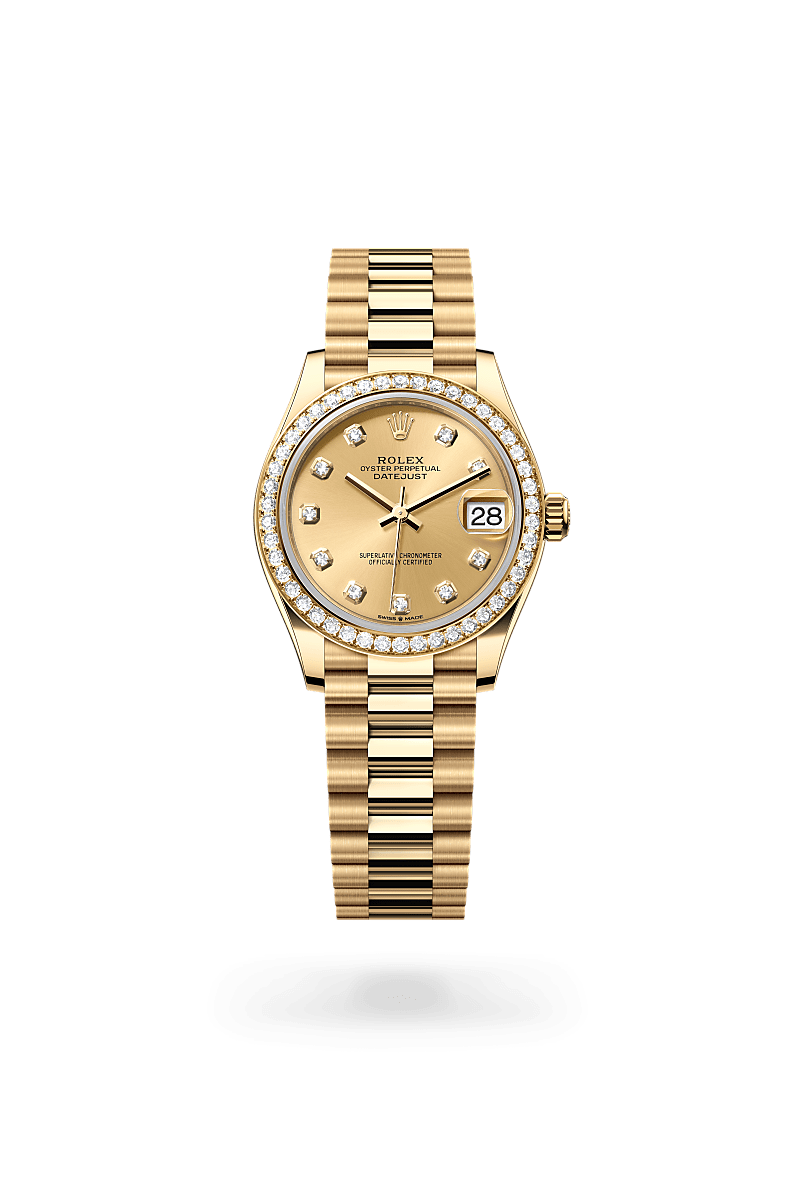 Rolex Datejust in 18 ct yellow gold, M278288RBR-0005 - Rolex Boutique San Jose