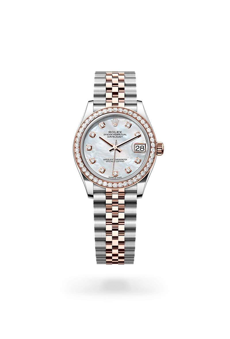 Rolex Datejust in Everose Rolesor - combination of Oystersteel and Everose gold, M278381RBR-0026 - Rolex Boutique San Jose