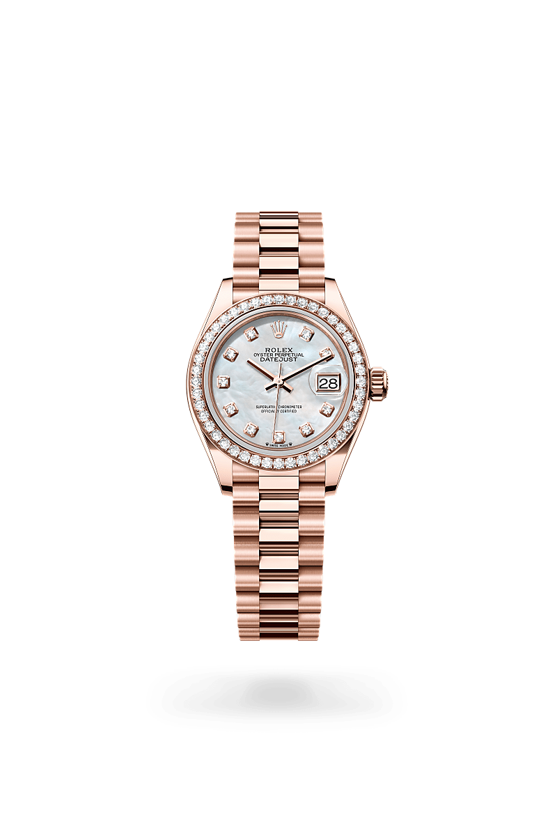 Rolex Lady-Datejust in 18 ct Everose gold, M279135RBR-0010 - Rolex Boutique San Jose