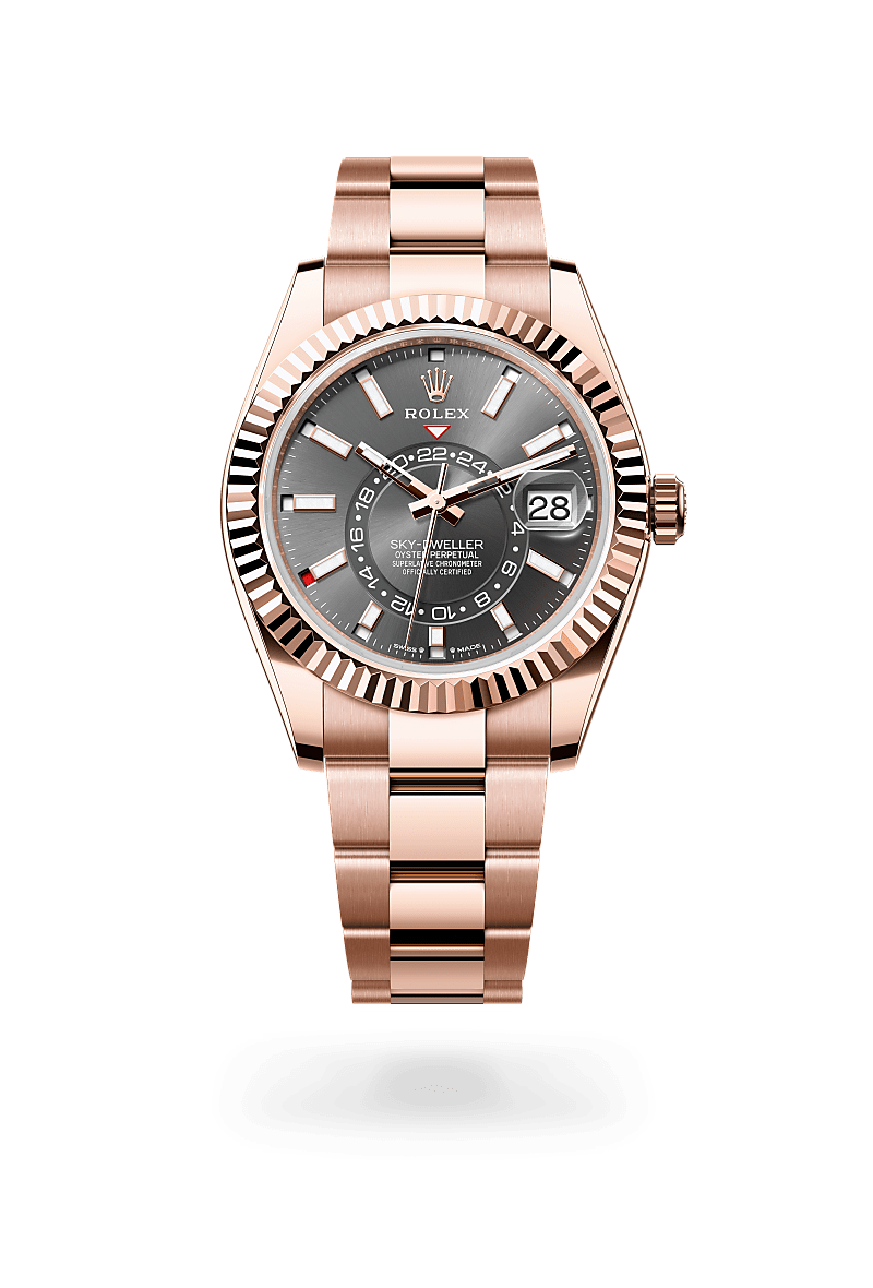 Rolex Sky-Dweller in 18 ct Everose gold, M336935-0004 - J. Vair Jewellers