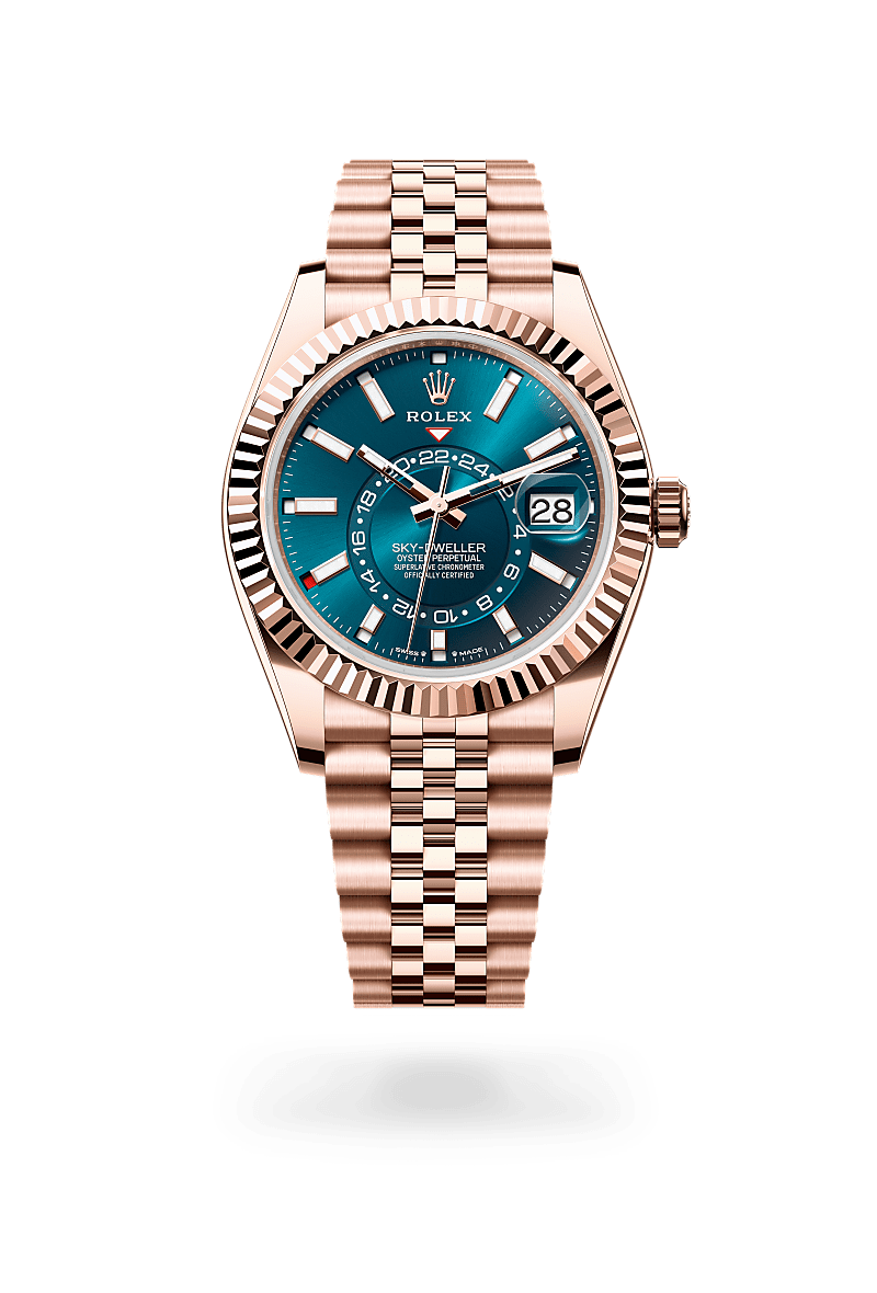 Rolex Sky-Dweller in 18 ct Everose gold, M336935-0005 - J. Vair Jewellers