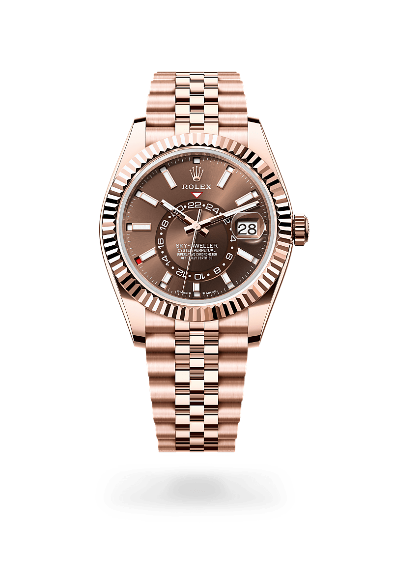 Rolex Sky-Dweller in 18 ct Everose gold, M336935-0006 - J. Vair Jewellers
