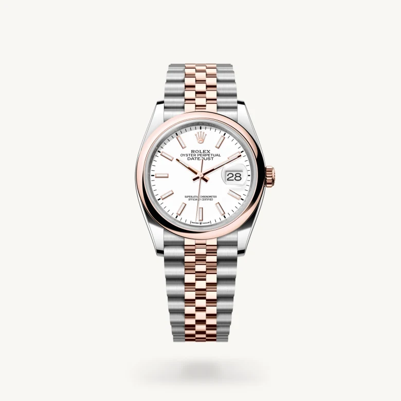 Rolex Datejust in Everose Rolesor - combination of Oystersteel and Everose gold, M126201-0017 - Nash Jewellers