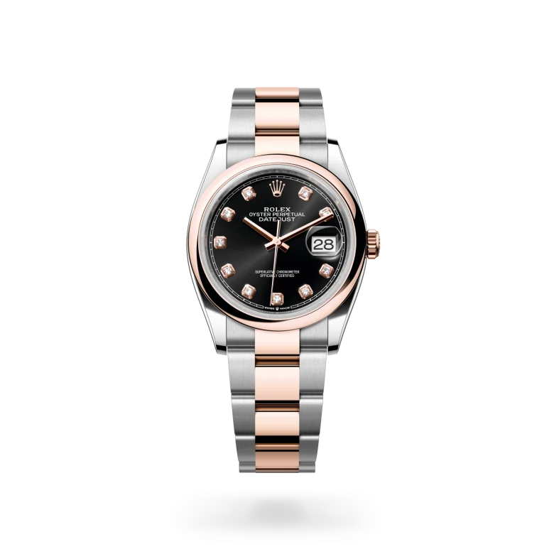 Rolex Datejust in Everose Rolesor - combination of Oystersteel and Everose gold, M126201-0020 - Heller Jewelers