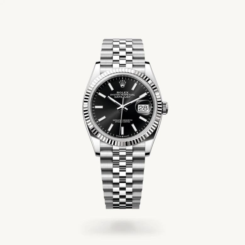 Rolex Datejust in White Rolesor - combination of Oystersteel and white gold, M126234-0015 - J. Vair Jewellers