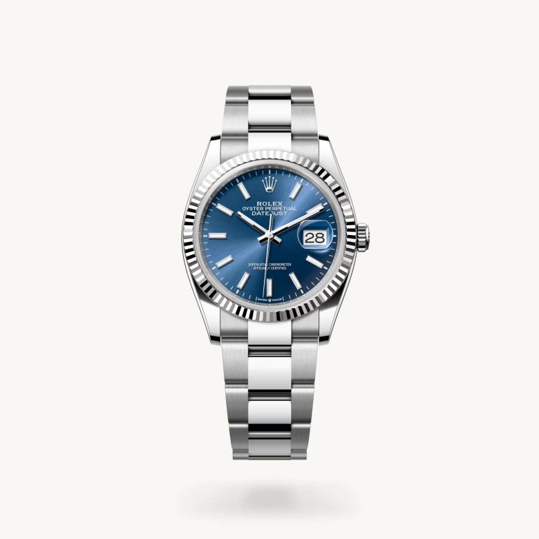 Rolex Datejust in White Rolesor - combination of Oystersteel and white gold, M126234-0018 - Rolex Boutique San Jose