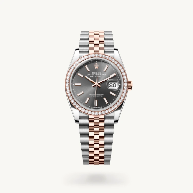 Rolex Datejust in Everose Rolesor - combination of Oystersteel and Everose gold, M126281RBR-0001 - Rolex Boutique at San Jose