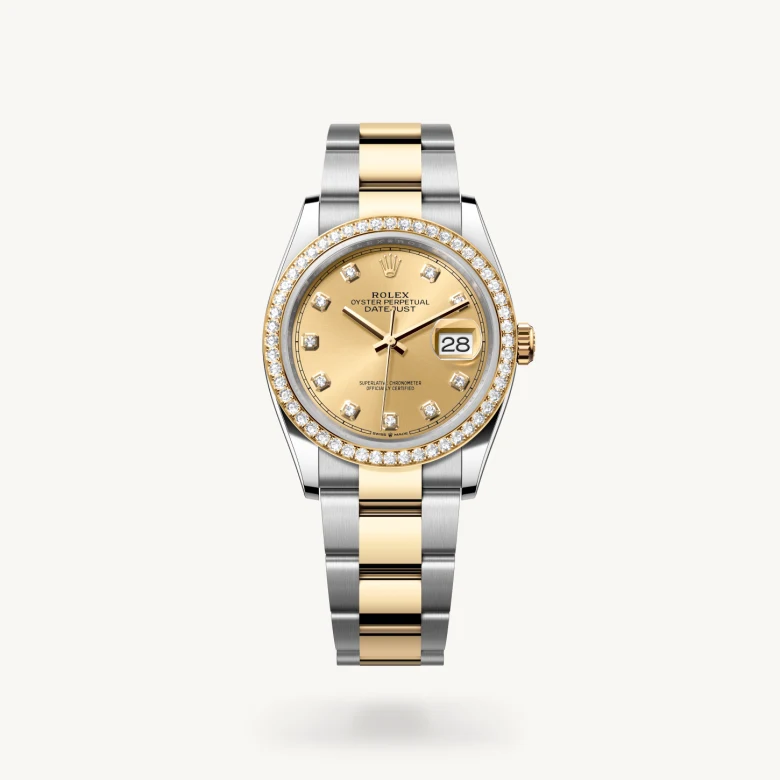 Rolex Datejust in Yellow Rolesor - combination of Oystersteel and yellow gold, M126283RBR-0004 - Rolex Boutique San Jose