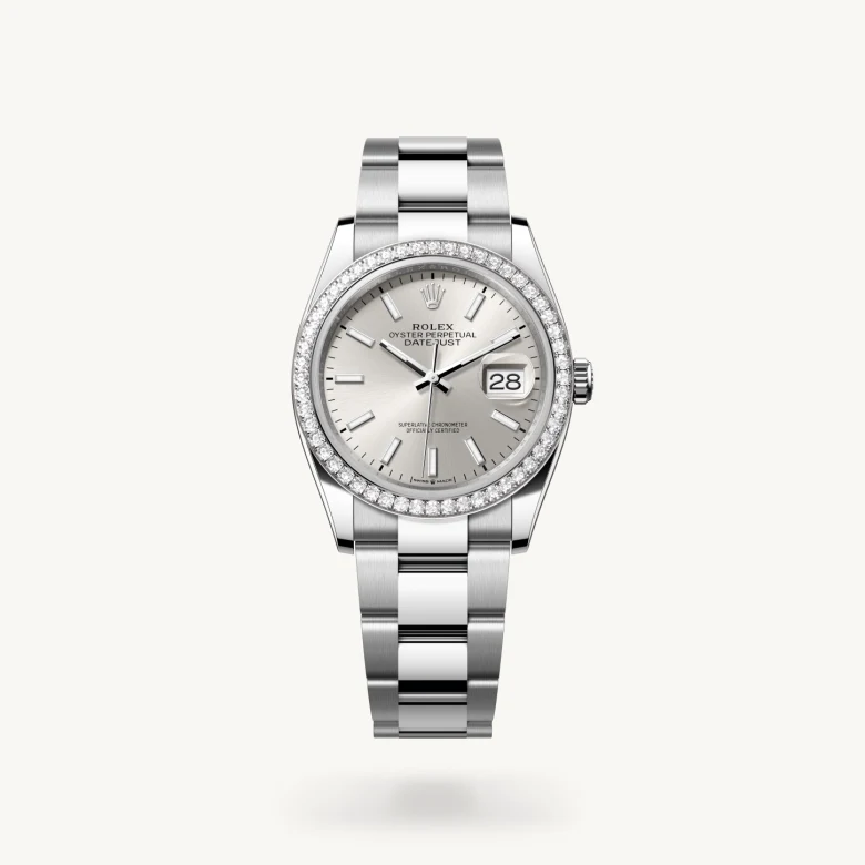 Rolex Datejust in White Rolesor - combination of Oystersteel and white gold, M126284RBR-0006 - Humbertown Jewellers