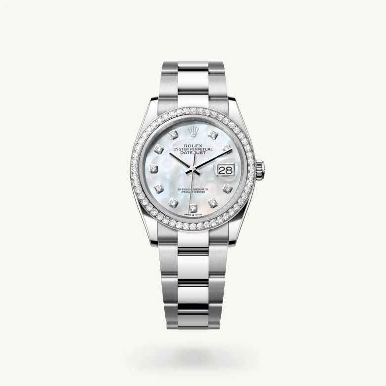 Rolex Datejust in White Rolesor - combination of Oystersteel and white gold, M126284RBR-0012 - Humbertown Jewellers