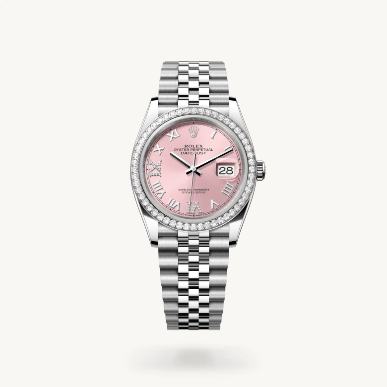 Rolex Datejust in White Rolesor - combination of Oystersteel and white gold, M126284RBR-0023 - Rolex Boutique San Jose