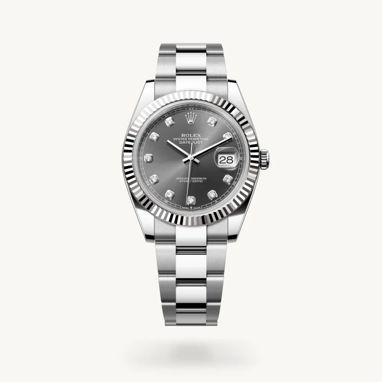Rolex Datejust in White Rolesor - combination of Oystersteel and white gold, M126334-0005 - J. Vair Jewellers