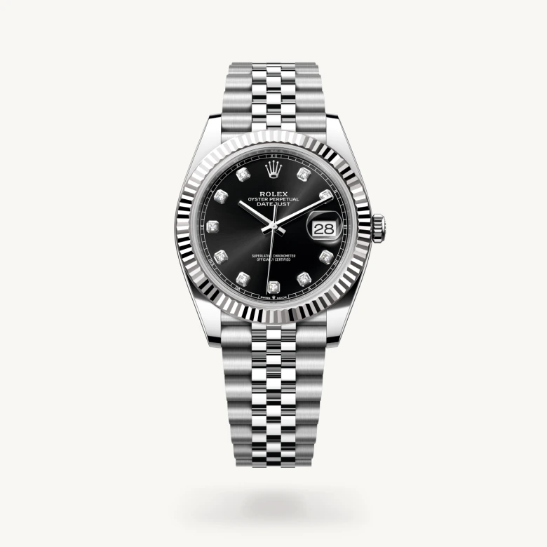 Rolex Datejust in White Rolesor - combination of Oystersteel and white gold, M126334-0012 - Rolex Boutique San Jose